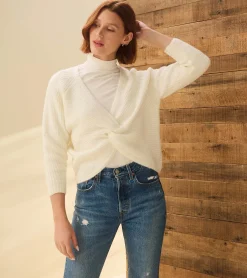 Best Hatley Cross Over Sweater - Winter White