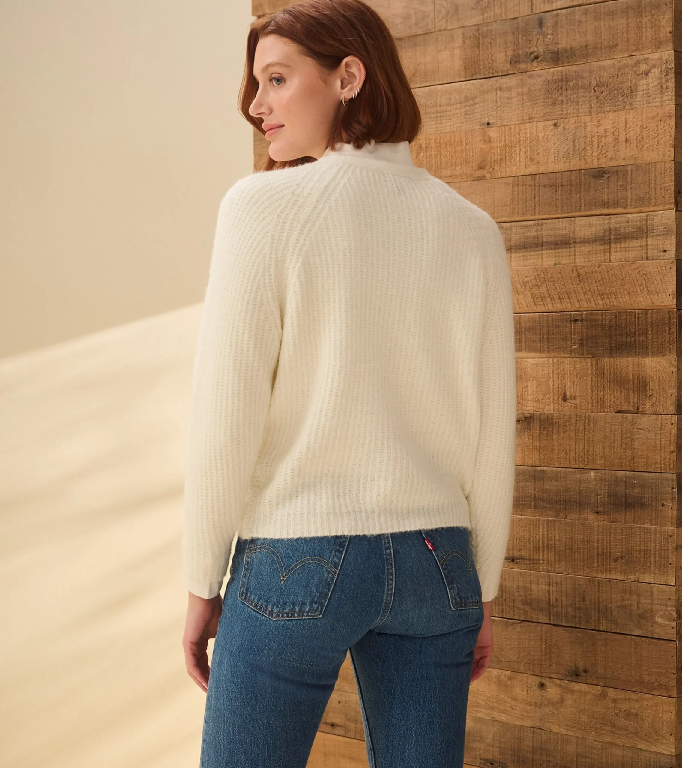Best Hatley Cross Over Sweater - Winter White