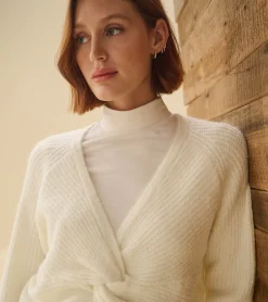 Best Hatley Cross Over Sweater - Winter White