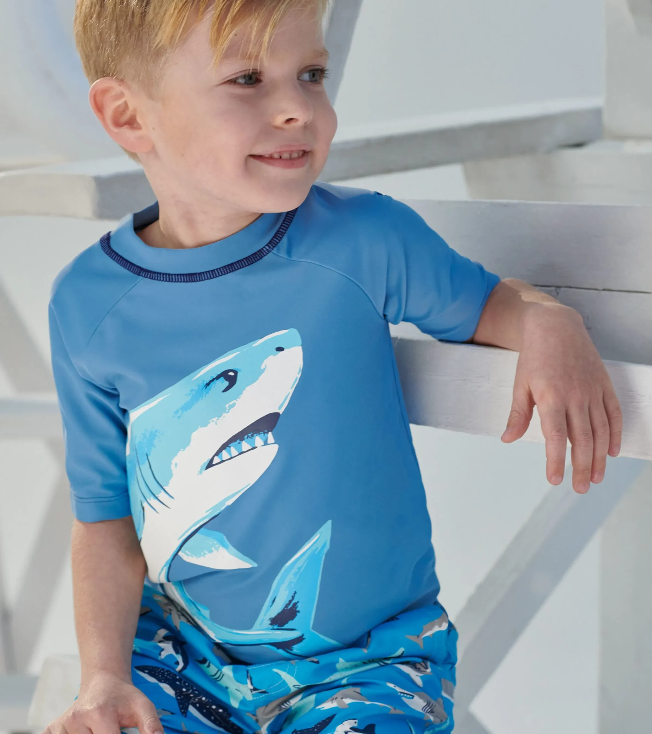 New Hatley Deep Sea Shark Short Sleeve Rashguard