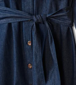Discount Hatley Denim Shirt Dress - Dark Wash