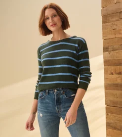 Clearance Hatley Devon Sweater - Teal Heather Stripes