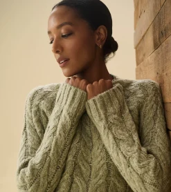 Best Hatley Dylan Cable Knit Sweater - Moss Green