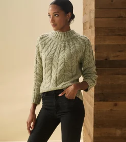Best Hatley Dylan Cable Knit Sweater - Moss Green