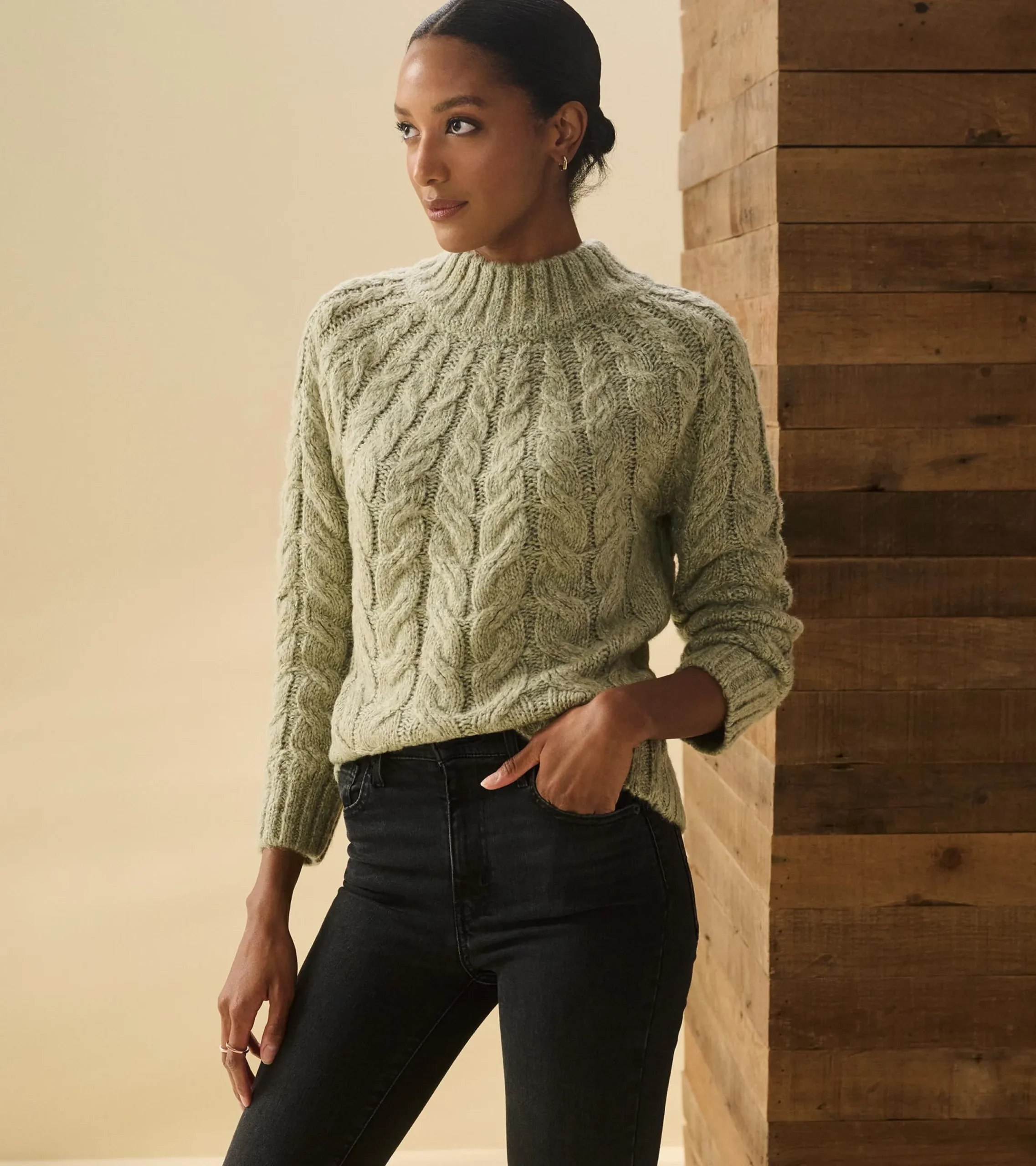 Best Hatley Dylan Cable Knit Sweater - Moss Green