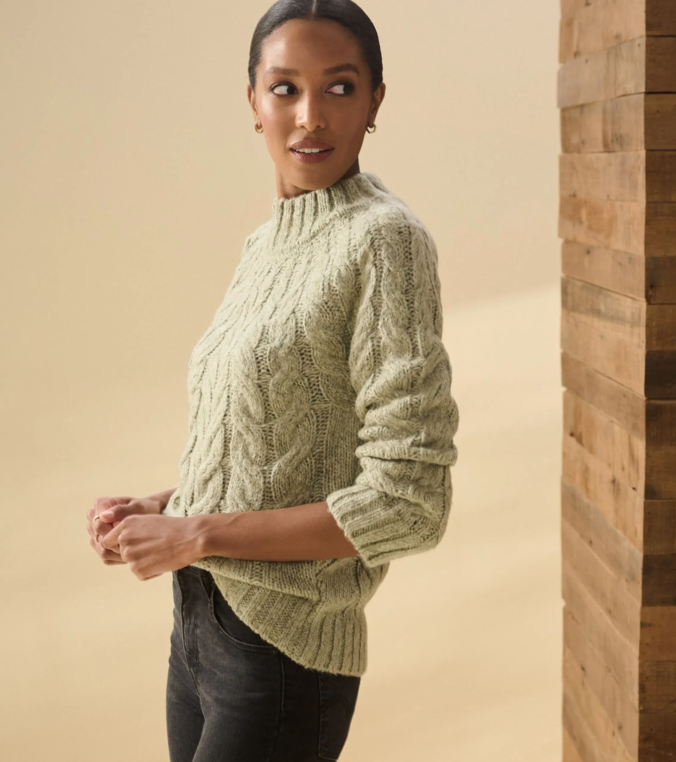 Best Hatley Dylan Cable Knit Sweater - Moss Green