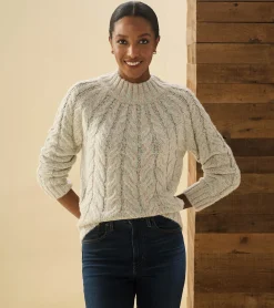 Clearance Hatley Dylan Cable Knit Sweater - Clear Rainbow
