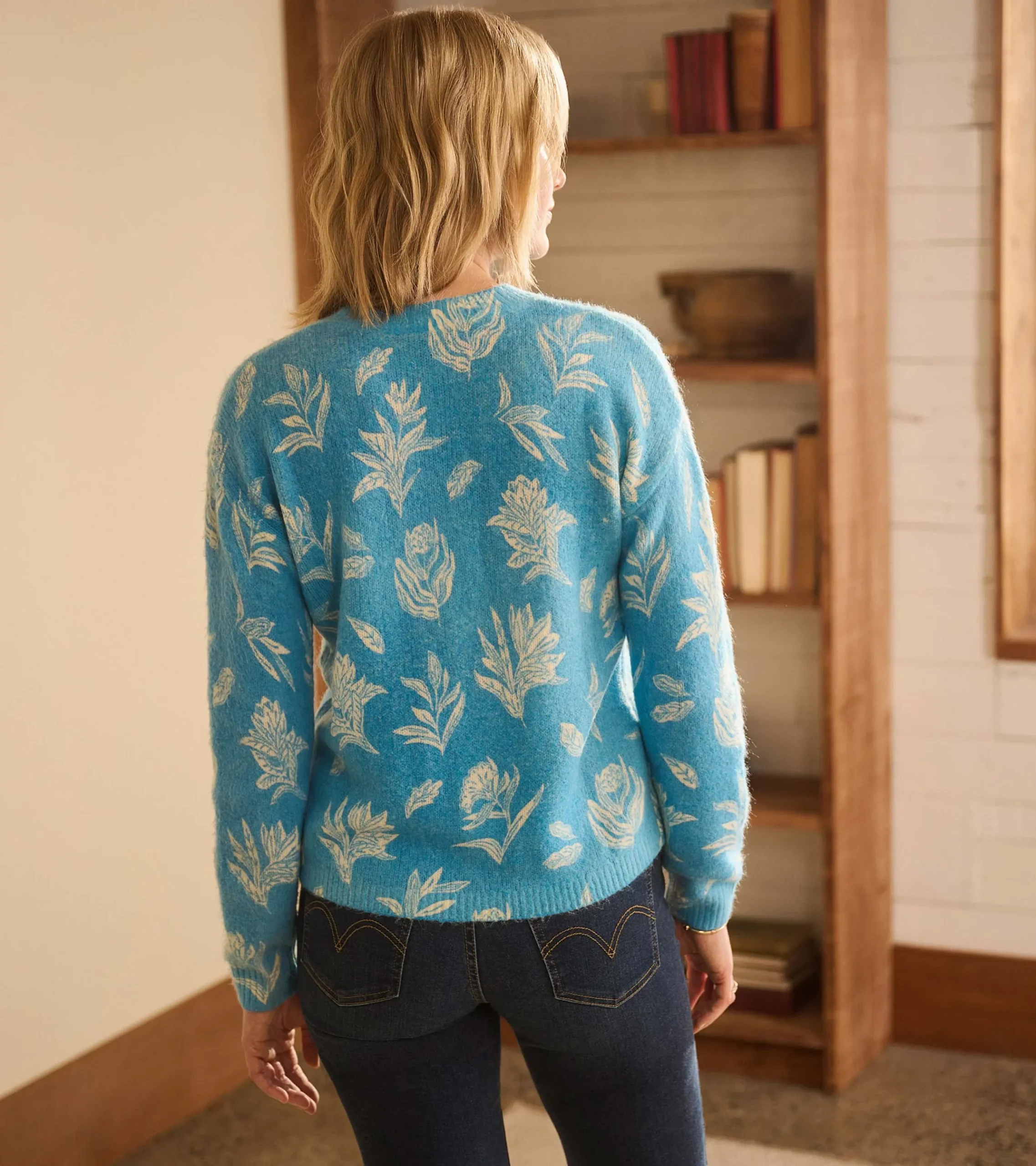 Outlet Hatley Ella Sweater - Linen Flowers