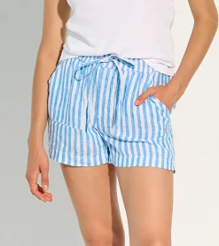 Outlet Hatley Everywhere Shorts - French Blue Stripes