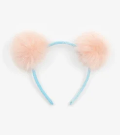 New Hatley Fluffy Pink Pom Poms Headband