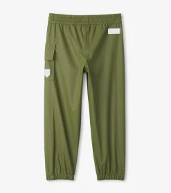 Hot Hatley Forest Green Kids Rain Pants