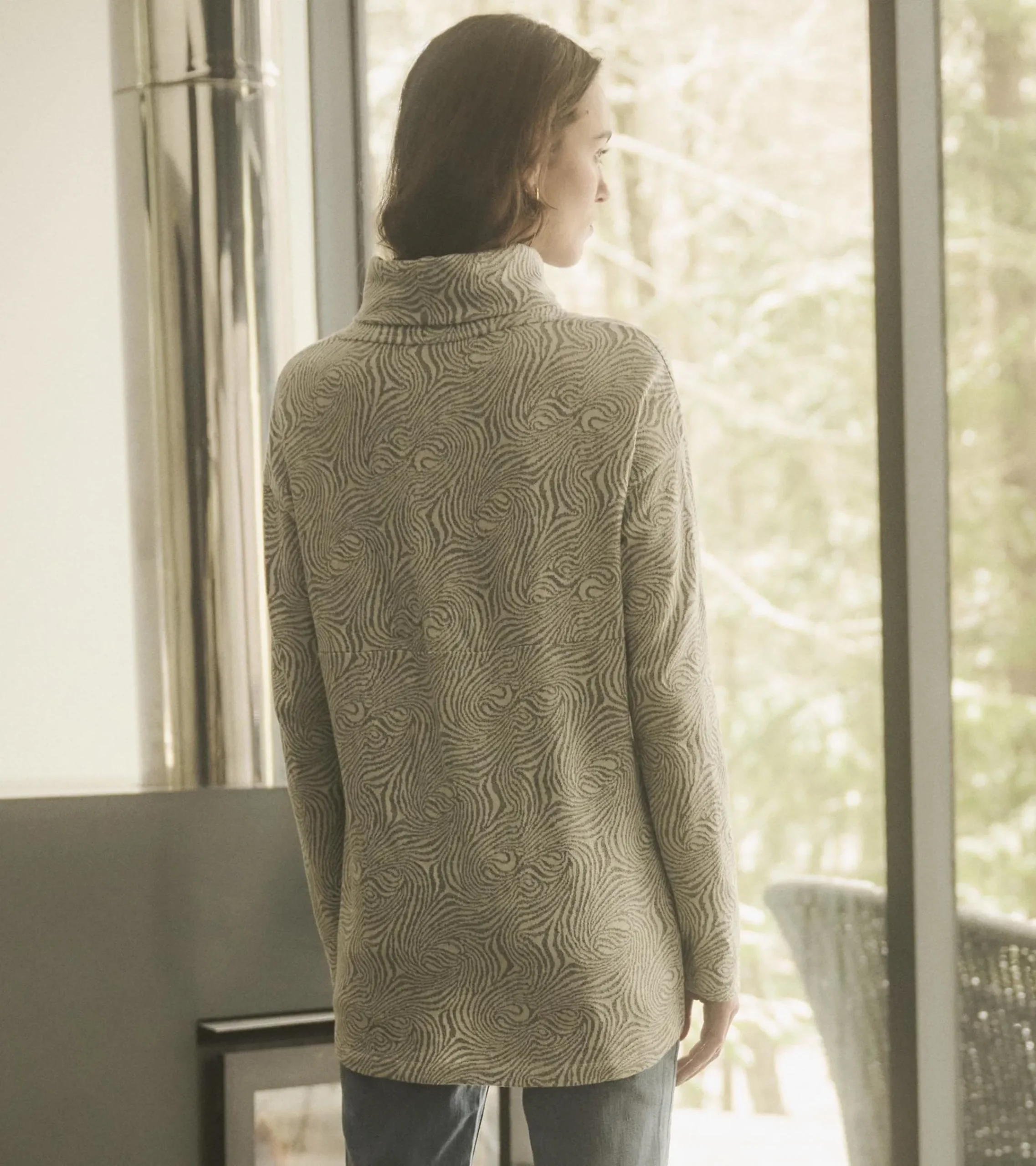 Sale Hatley Funnel Neck Top - Textured Swirl