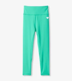 Clearance Hatley Girls Aqua Green Active Leggings