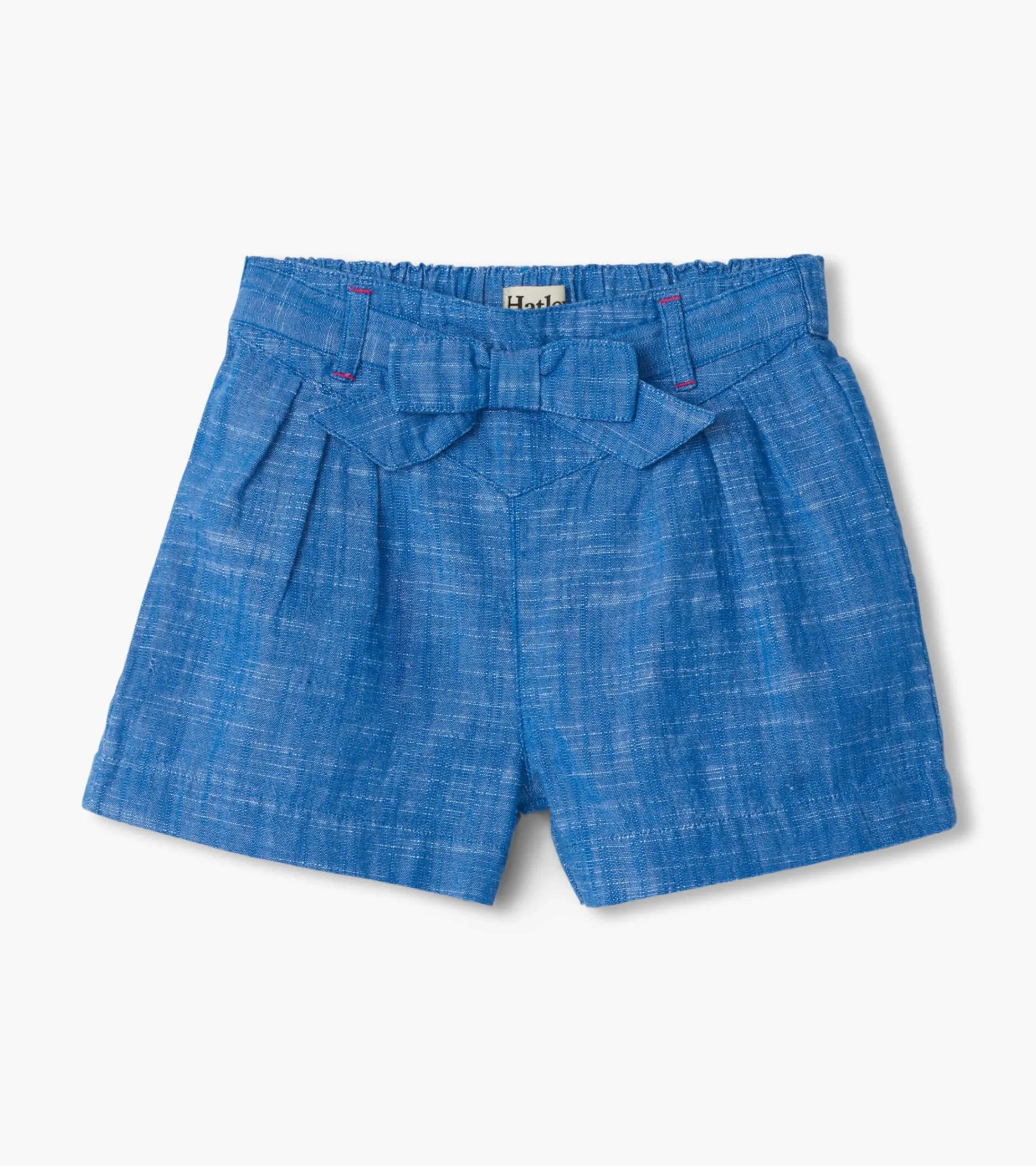 Online Hatley Girls Belted Chambray Paper Bag Shorts