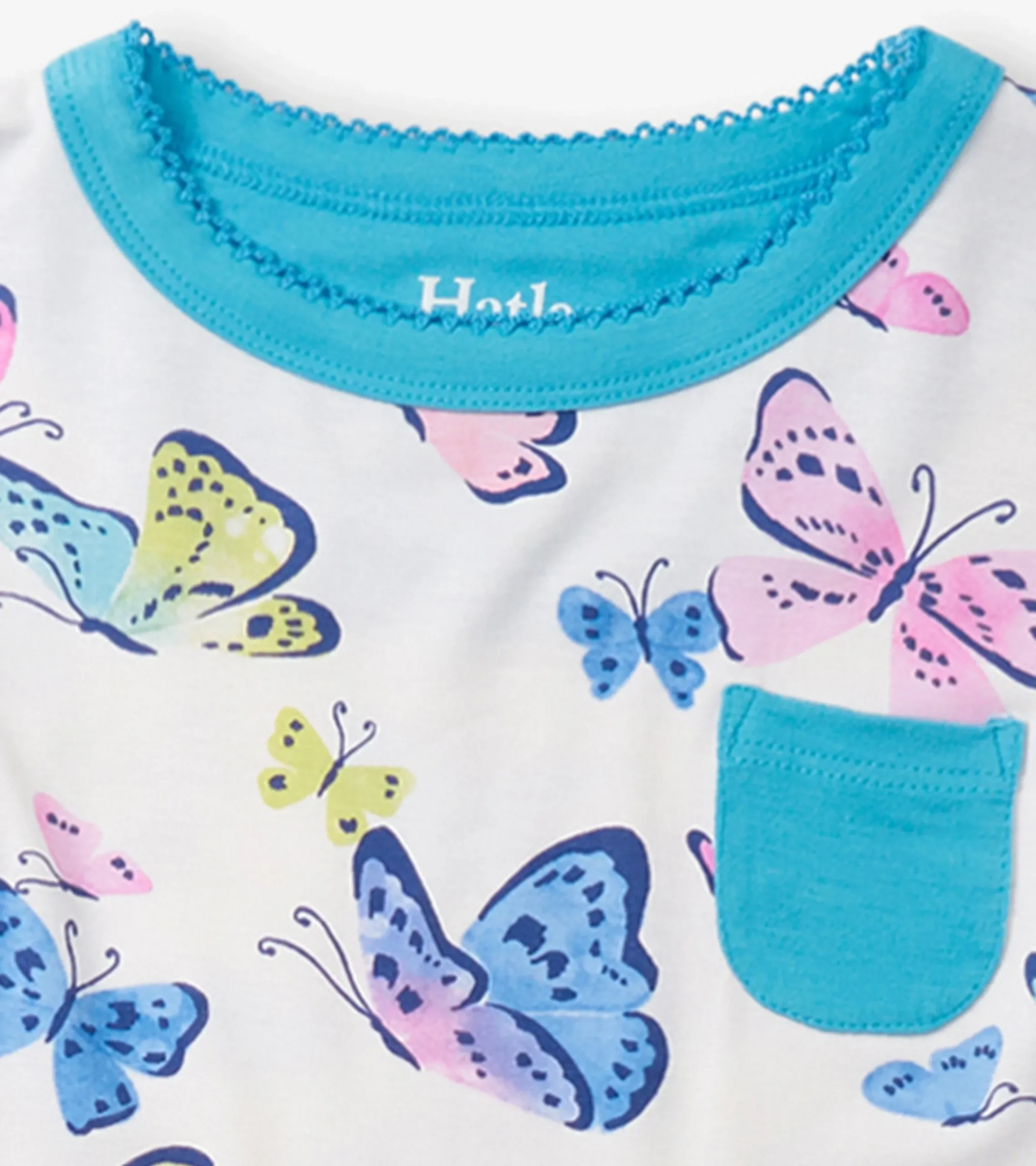 Sale Hatley Girls Big Butterflies Bamboo Pajama Set