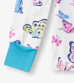 Sale Hatley Girls Big Butterflies Bamboo Pajama Set