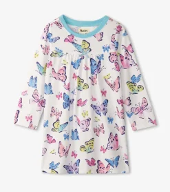Hatley Girls Big Butterflies Long Sleeve Nightgown