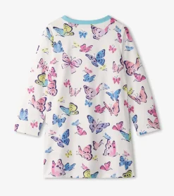 Hatley Girls Big Butterflies Long Sleeve Nightgown