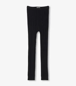 Online Hatley Girls Black Cable Knit Leggings
