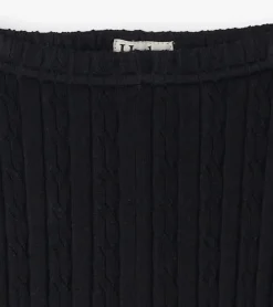 Online Hatley Girls Black Cable Knit Leggings