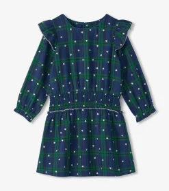 Hot Hatley Girls Blackwatch Plaid Smocked Waist Dress