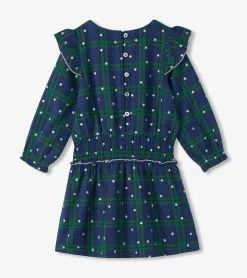 Hot Hatley Girls Blackwatch Plaid Smocked Waist Dress