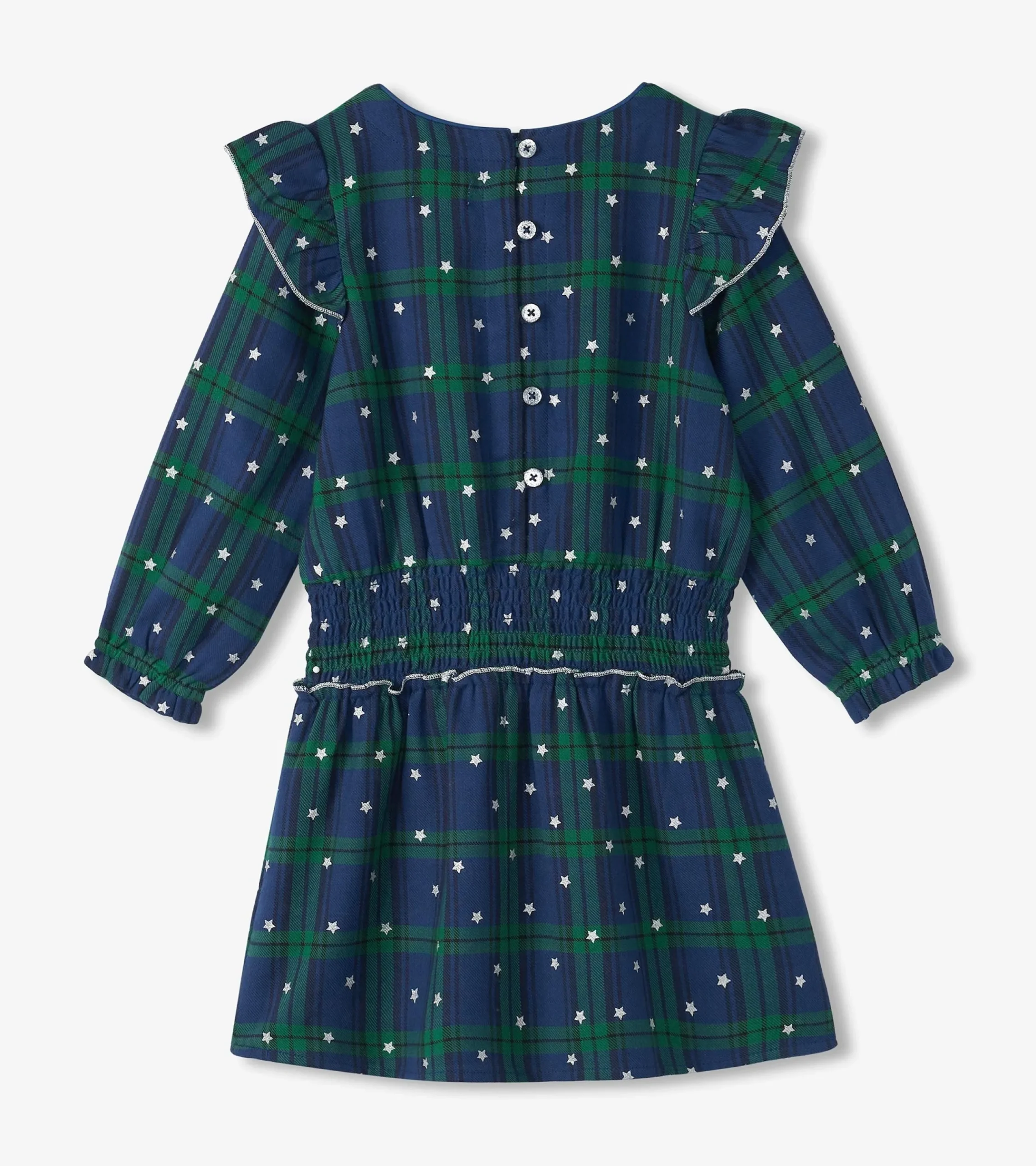 Hot Hatley Girls Blackwatch Plaid Smocked Waist Dress