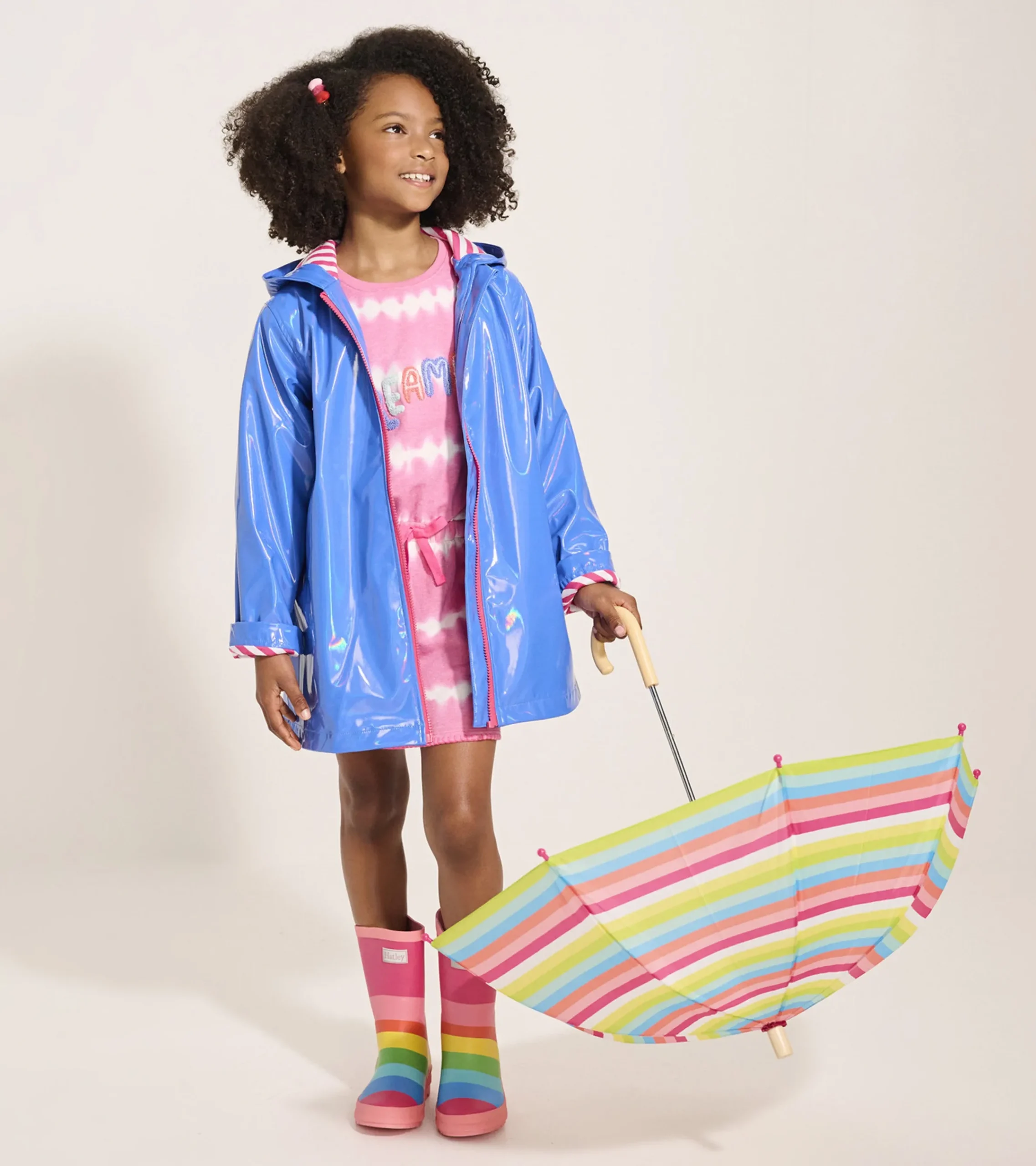 New Hatley Girls Blue Glitter Swing Jacket