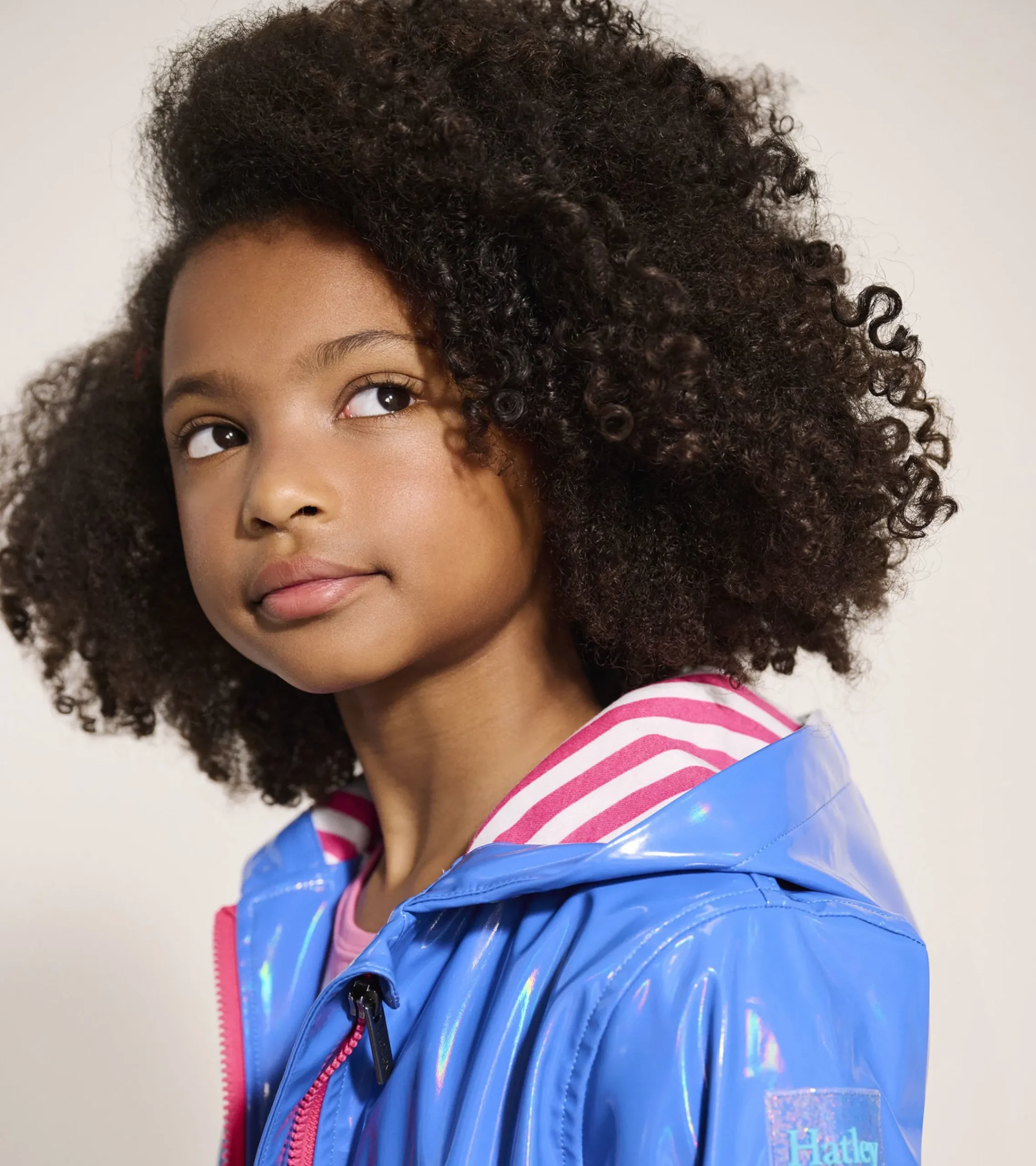New Hatley Girls Blue Glitter Swing Jacket