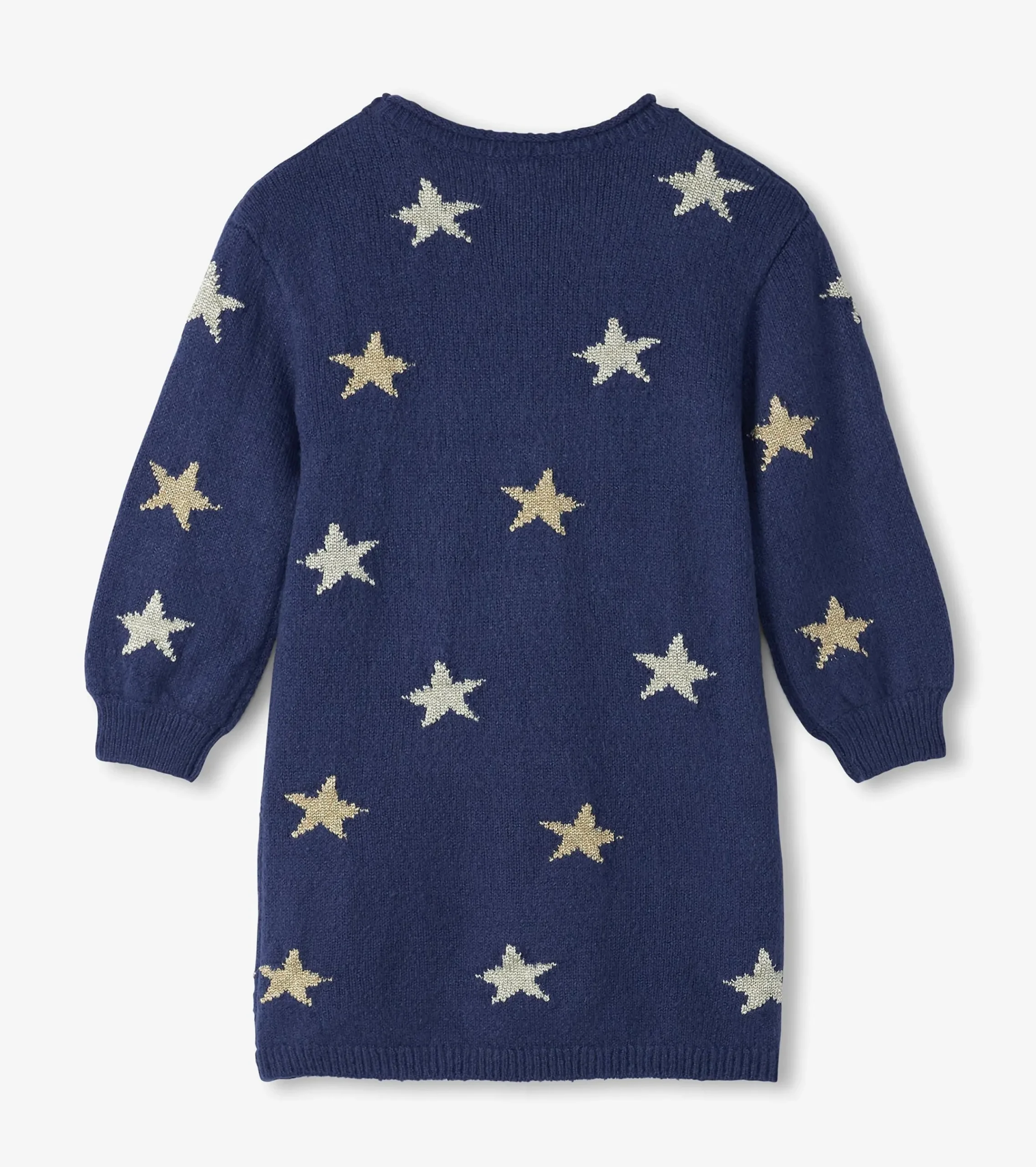 Sale Hatley Girls Blue Starlight Sweater Dress