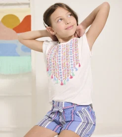 Hot Hatley Girls Boho Stripe Paper Bag Shorts