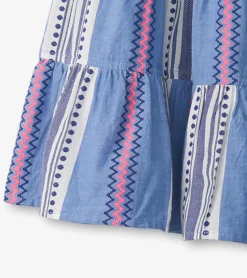 Hatley Girls Boho Stripe Tiered Dress