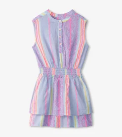 Hot Hatley Girls Boho Summer Smocked Waist Dress