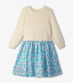 New Hatley Girls Cami Lace Fuzzy Mixed Sequin Skirt Dress