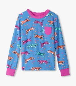 Best Hatley Girls Celestial Tigers Bamboo Pajama Set
