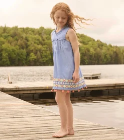 Discount Hatley Girls Chambray Pintuck Dress
