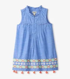 Discount Hatley Girls Chambray Pintuck Dress