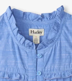 Discount Hatley Girls Chambray Pintuck Dress