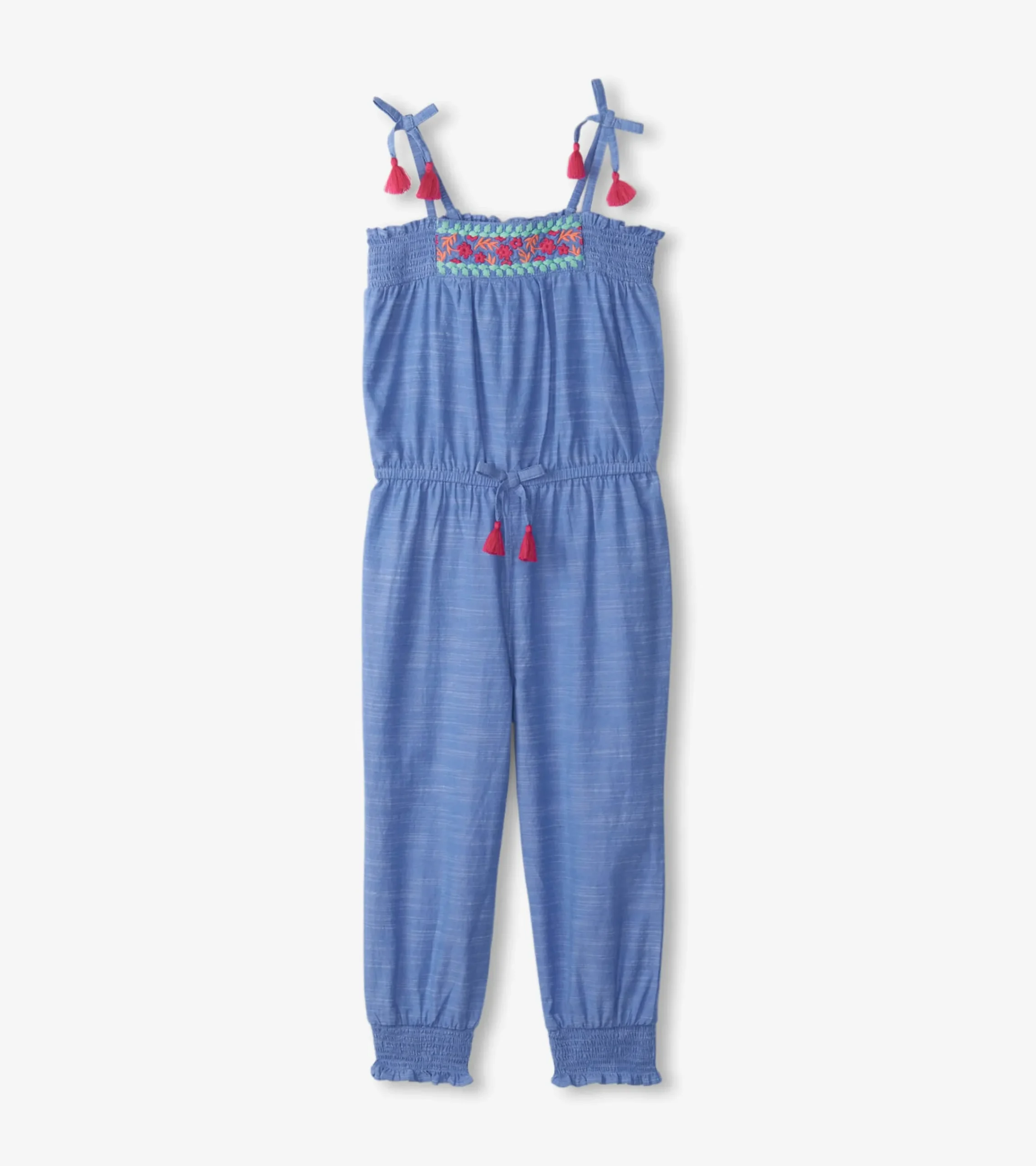 Discount Hatley Girls Chambray Smocked Jumpsuit