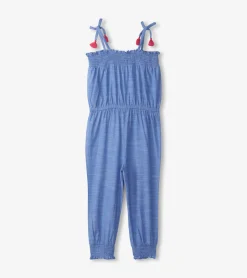Discount Hatley Girls Chambray Smocked Jumpsuit