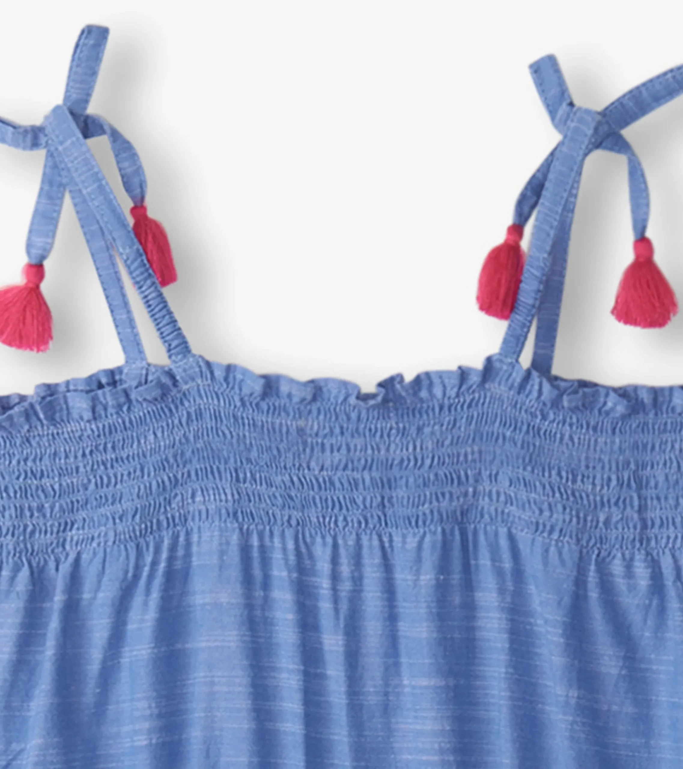 Discount Hatley Girls Chambray Smocked Jumpsuit