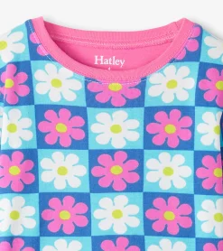 Outlet Hatley Girls Checkered Daisies Organic Cotton Pajama Set