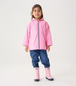 Clearance Hatley Girls Classic Pink Zip-Up Rain Jacket