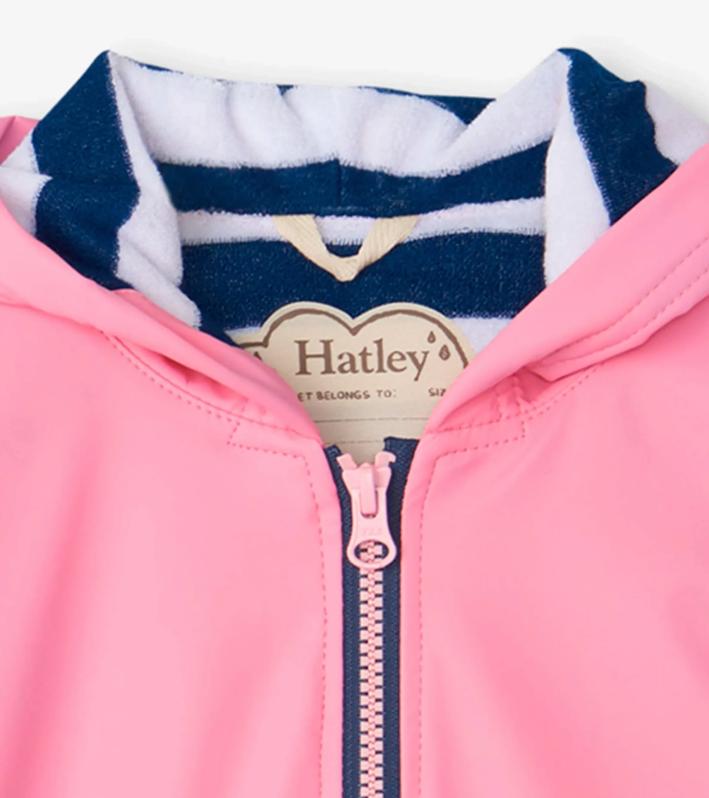 Clearance Hatley Girls Classic Pink Zip-Up Rain Jacket
