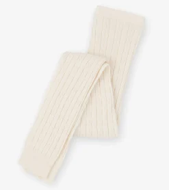 Hatley Girls Cream Cable Knit Tights