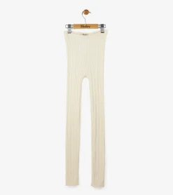 Hatley Girls Cream Cable Knit Tights