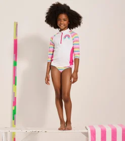 Online Hatley Girls Dazzling Stripes Two-Piece Rashguard Set