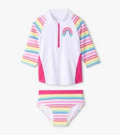 Online Hatley Girls Dazzling Stripes Two-Piece Rashguard Set