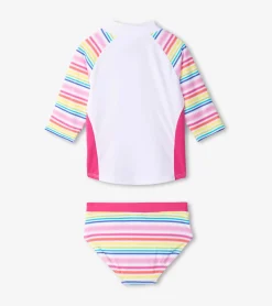 Online Hatley Girls Dazzling Stripes Two-Piece Rashguard Set