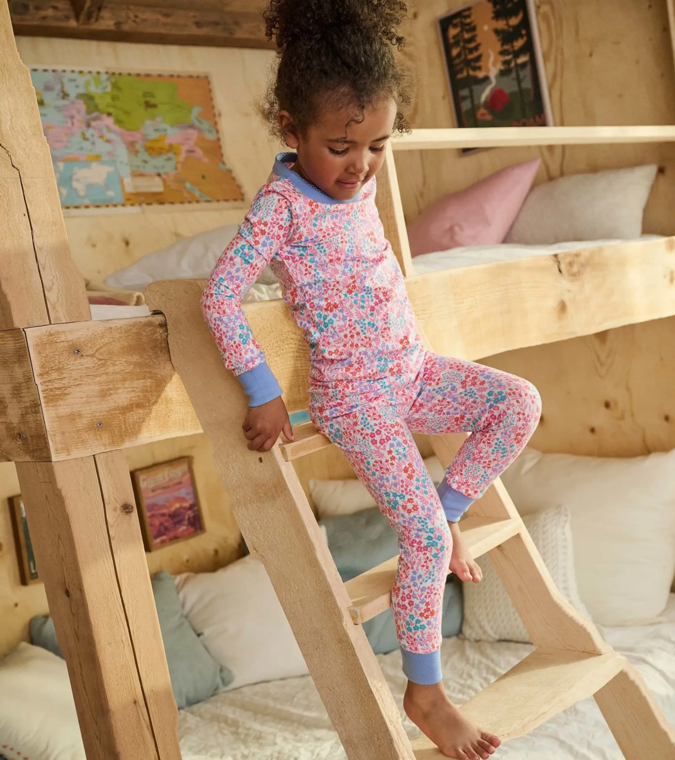 New Hatley Girls Ditsy Floral Pajama Set